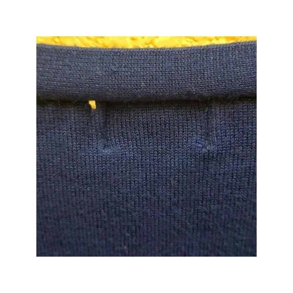 Worthington Knit Top Square Neck Long Sleeve Pullover Blue XL